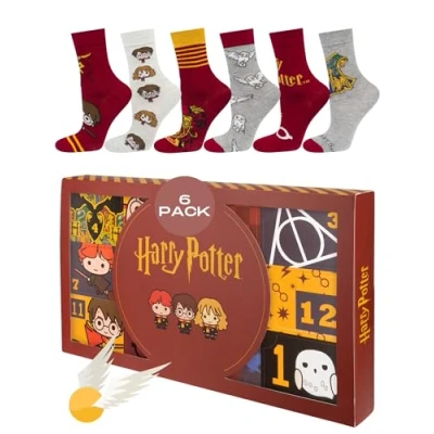 Imagen de Wizarding World Harry Potter Calcetines Hombre Regalos Originales Para Mujer 6 Pares 35 40 Pop!