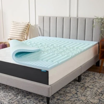 Imagen de LUCID 2 Inch Zoned Gel Memory Foam Mattress Topper, Twin