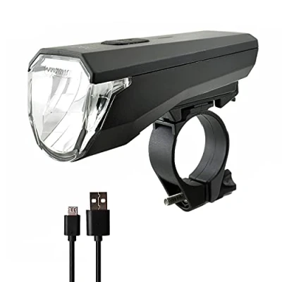 Imagen de nean Faro Delantero de Bicicleta con LED batería y homologación StVZO, 50 Lux
