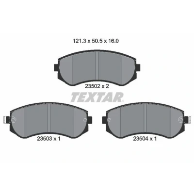 Imagen de TEXTAR 2350201 Juego de pastillas freno con avisador acústico desgaste NISSAN: Patrol GR 5 SUV, ALMERA 1, 1 Hatchback