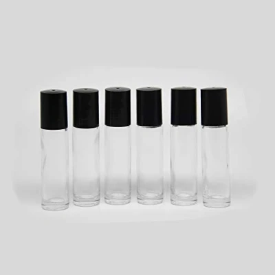 Imagen de Yizhao Transparente Botellas Roll on Cristal para Aceites Esenciales 10ml, con Bola de Acero Inoxidable, Esenciales, Masajes, Aromaterapia, Botella Laboratorio 12 Pcs