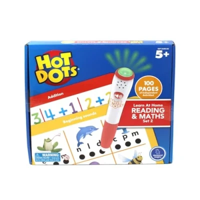 Imagen de Learning Resources Hot Dots (juego 2) Aprenda lectura y matemáticas Educación infantil, 2 libros de actividades, 100 páginas, más 5 años