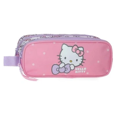 Imagen de Hello Kitty My Favourite Bow Estuche Doble Rosa 23x9x7 cms Poliéster L
