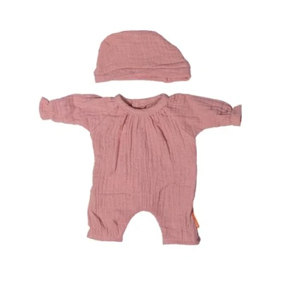 Imagen de Miniland Ropa para Muñeca de 32 cm, Accesorio Muñecos, Pijama con Gorro (Rosa)