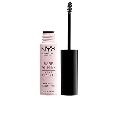 Imagen de NYX Professional Makeup Fijador de Cejas Bare with Me, Para dar Forma, Fijación Suave a Firme, Aceite Acondicionador Semillas Cáñamo, Acabado Transparente