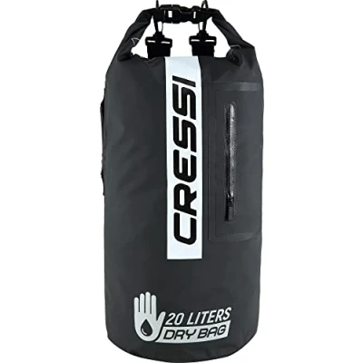 Imagen de Cressi Dry Bag Premium 20L Bolsa/Mochila Impermeable Bicolor para Actividades Deportivas, Unisex Adultos, Negro/Negro, 20 L