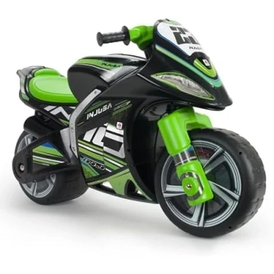 Imagen de INJUSA Moto Correpasillos Winner Racing XL, para Niños de 4 a 7 Años, con Ruedas Anchas Estables, Asa Transporte Padres y Diseño Deportivo, Color Negro (No Eléctrico)
