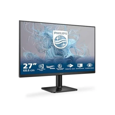 Imagen de Philips Monitor 27E2N1110 FHD de 27 Pulgadas, 120 Hz, IPS, Adaprice Sync. 1 ms MPRT (1920 x 1080, HDMI 1x 1.4, DP), Negro/Rojo