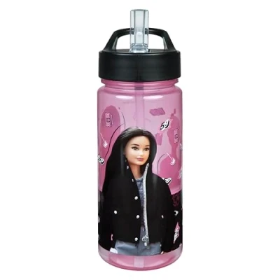 Imagen de Scooli Botella Barbie sin BPA, con diseño de ideal para niños y fans guardería escuela 500 ml
