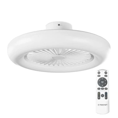 Imagen de Noaton 11055W Callisto, Blanco, Ventilador de techo con luz, Mando a distancia, Atenuación LED, 3 temperaturas color ajustables, Temporizador, Flujo aire hasta 45 m3/min, Ø55cm