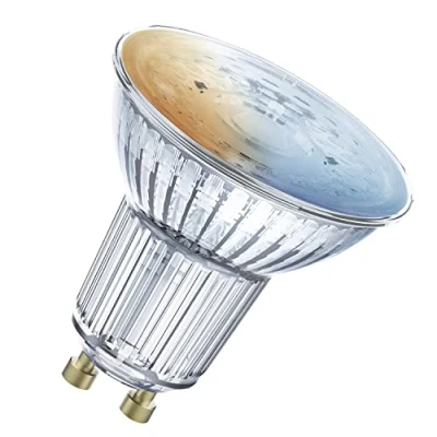 Imagen de LEDVANCE Lámpara reflectora LED inteligente con tecnología WiFi, base GU10, blanco cálido (2700 K), regulable, reemplaza las lámparas reflectoras 40W, SMART+ WiFi SPOT GU10 paquete de 1