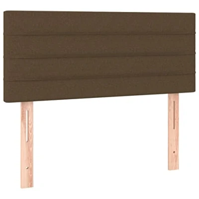 Imagen de vidaXL Cabecero Tapizado Cama Antimancha Acolchado Protector Cubierto Elástico Prueba Polvo Funda Dormitorio de Tela Marrón Oscuro 90x5x78/88 cm