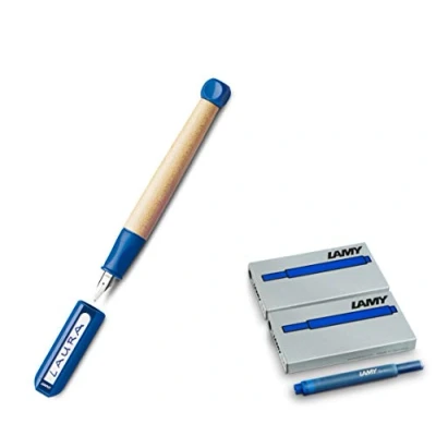 Imagen de LAMY ABC 009 Pluma estilográfica (madera de arce y plástico, plumín acero, pulido), color azul
