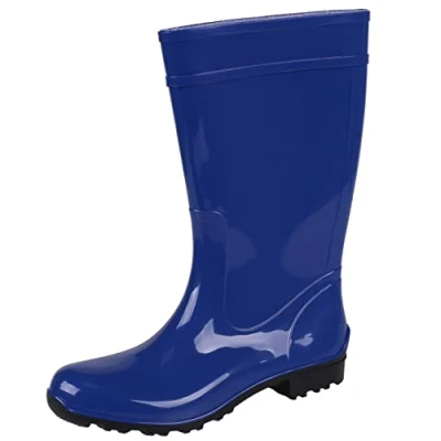 Imagen de Lemigo Ilse Botas de Agua para Mujer Lluvia Femeninas Goma PVC Color Azul Calzado Impermeable Cómodo Sólido 36 EU 3,5