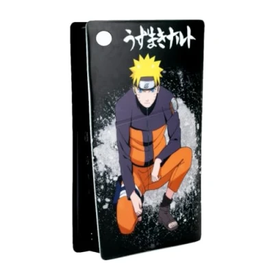 Imagen de Konix Naruto Shippuden Carcasa de protección para Consola PS5 Slim Silicona Antichoque Antirrayas Motivo Negro
