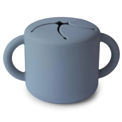 Imagen de mushie Snack Taza de Silicona Fiambrera Infantil para Llevar Antiderrame y Resistente al Lavavajillas Microondas Caja Aperitivos Segura Niños Pequeños Niñas Tradewinds