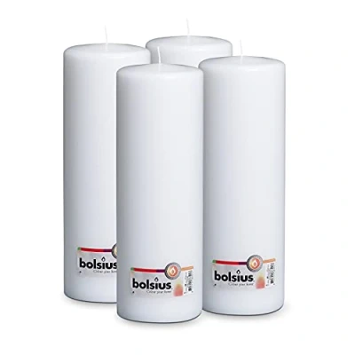 Imagen de Bolsius Pillar Candle Cello XXL White 30 cm / ø 10 4 Pieces
