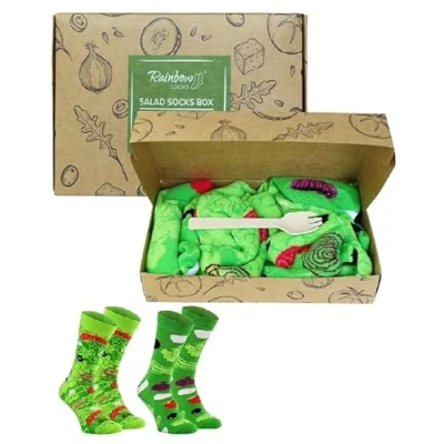 Imagen de Rainbow Socks Hombre Mujer Calcetines Salat Graciosos 2 Par Talla 41 46