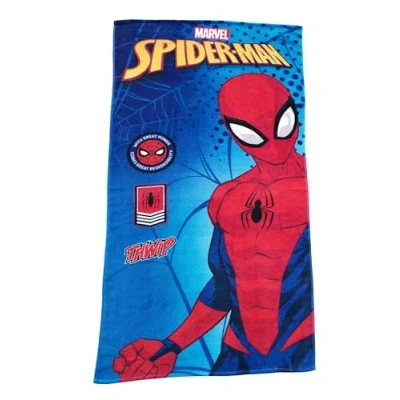 Imagen de Theonoi Toalla de playa para niños y niñas, 100% algodón, 70 x 140 cm (soporte Spiderman)