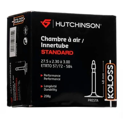 Imagen de Hutchinson Fahrradschläuche 1832712300 Cámara MTB CV657731 Presta, 27.5 x 2.30 3.00, Hombres, Negro, 27,5 Pulgadas