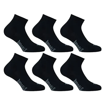Imagen de Lonsdale Quarter 6 Pares Calcetines, Algodón (Negro, 43 46)