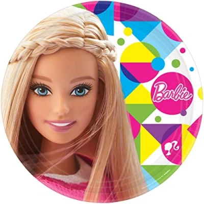 Imagen de Amscan 551507 55 23 cm Barbie Sparkle platos de papel