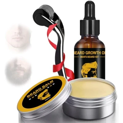 Imagen de Kit barba para hombre, de Crecimiento la Barba, Facial Aceite Crecer Balsamo Crece cuidado Kit, ideal el Regalos Hombres