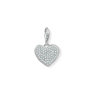 Imagen de Thomas Sabo Colgante de la Colección Love &amp; Affection, Abalorio en Forma Corazón con Piedras Blancas 1570