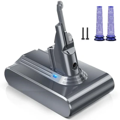 Imagen de V7 Batería de Repuesto para Dyson con SV11 Animal Trigger Abosolute Motorhead Pro Fluffy Mattress Aspiradora 2 filtros