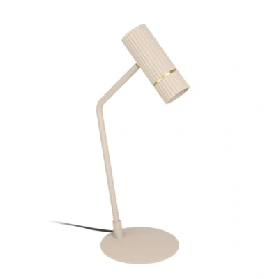 Imagen de EGLO Lámpara de mesa LED Caminia, altura 48,5 cm, color arena, acero
