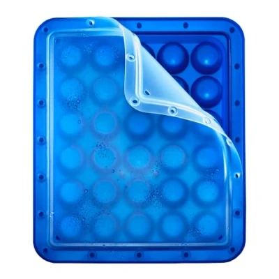 Imagen de Lurch 240775 Ice Former Arctic Ball Cubitera para 30 cubitos de hielo con tapa transparente (3 cm), color azul