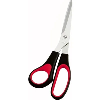 Imagen de Wedo 97681 Tijeras Universales de Izquierda Usuarios Diestros, 21 Cm, Negro/Rojo