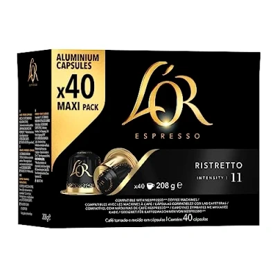 Imagen de L&#039;Or Espresso Café Cápsulas Ristretto 40 Compatibles Nespresso