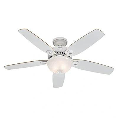 Imagen de Hunter 132 cm 52 Ventilador de Techo Builder Deluxe Blanco Nieve con Kit Luz y Cadena, 50570