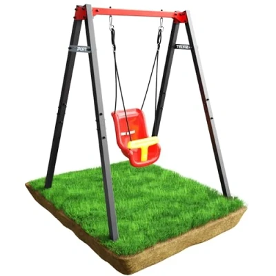 Imagen de K Sport: Columpio Infantil para el jardín con BEBÉ I Estructura cargable hasta 150 kg Estable y Seguro Resistente a la Intemperie Incl. fijación al Suelo Made in EU