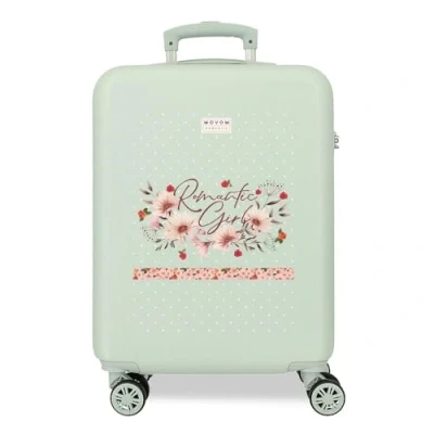 Imagen de Movom Romantic Girl Maleta de cabina Verde 38x55x20 cms Rígida ABS Cierre combinación lateral 34L 2 kgs 4 Ruedas dobles Equipaje Mano