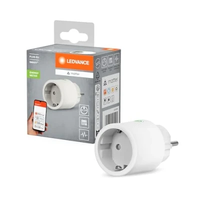 Imagen de LEDVANCE SMART+ Indoor Plug, enchufe inteligente con Matter over WiFi, para integrar dispositivos tradicionales en el hogar inteligente, compatible Alexa, Google y Apple, blanco, paquete de 1