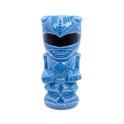 Imagen de Power Rangers Geeki Tikis Taza de cerámica azul con capacidad para 16 onzas
