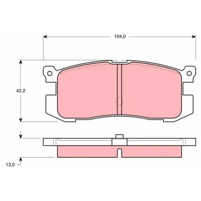 Imagen de TRW GDB1025 Juego de pastillas freno no preparado para indicador desgaste FORD USA: PROBE 2, 1, MAZDA: 626 III Hatchback