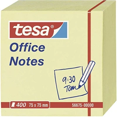Imagen de Tesa Office Notes Notas autoadhesivas (400 unidades de 75 x mm), amarillo