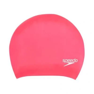 Imagen de Speedo Long Hair Swimming Cap Pink One Size Gorro de natación Unisex Adulto, Rosado, Talla Única