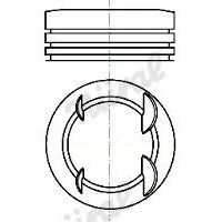 Imagen de NÜRAL 87 450400 10 Pistóns 72,2 Biela trapecial RENAULT: Sandero / Stepway 2