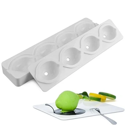 Imagen de XiaoShenLu molde limon, moldes silicona 3d para postres, 4 cavidades Forma de Blanco
