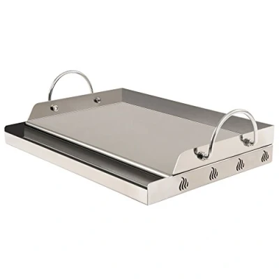 Imagen de BBQ Toro Plancha Rectangular en Acero Inoxidable para Parrilla 64 x 40,5 cm Adecuada Weber Grill Placa Universal Barcaboa de Gas y Carbón