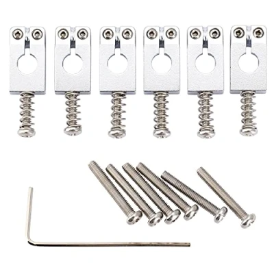 Imagen de Musiclily Ultra 10,5mm estilo PRS Silletas de Latón para Guitarra Eléctrica Strat, Cromado (Juego 6)