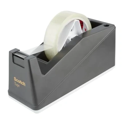 Imagen de Scotch Dispensador para Cinta Adhesiva Modelo C10 Negro de hasta 25mm x 66m Uso Profesional, rellenable el Hogar y la Oficina