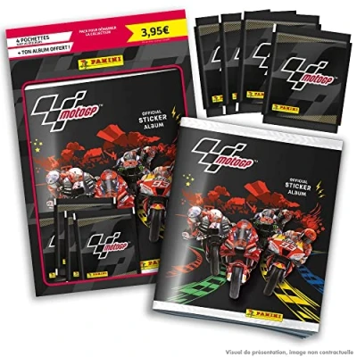 Imagen de Panini 004537SPCFGD Moto GP Pegatinas con 4 fundas + álbum