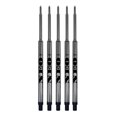 Imagen de Juegos DE Recargas bolígrafos compatibles con Waterman. bolígrafo suave punto medio (SET 5 TINTA NEGRA)