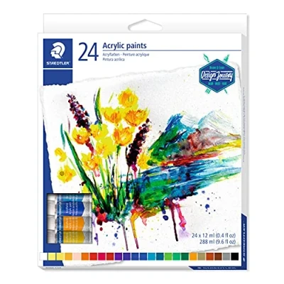 Imagen de STAEDTLER Karat 8500 C24. tubos de pintura acrílica. Caja con 24 colores variados.