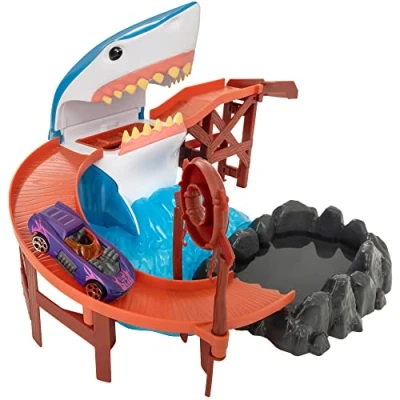 Imagen de Teamsterz Juego de Coches Que cambian Color, diseño tiburón con temática tiburón, y Pistas Juguetes Ideales para el Agua la Hora del baño, Figuras